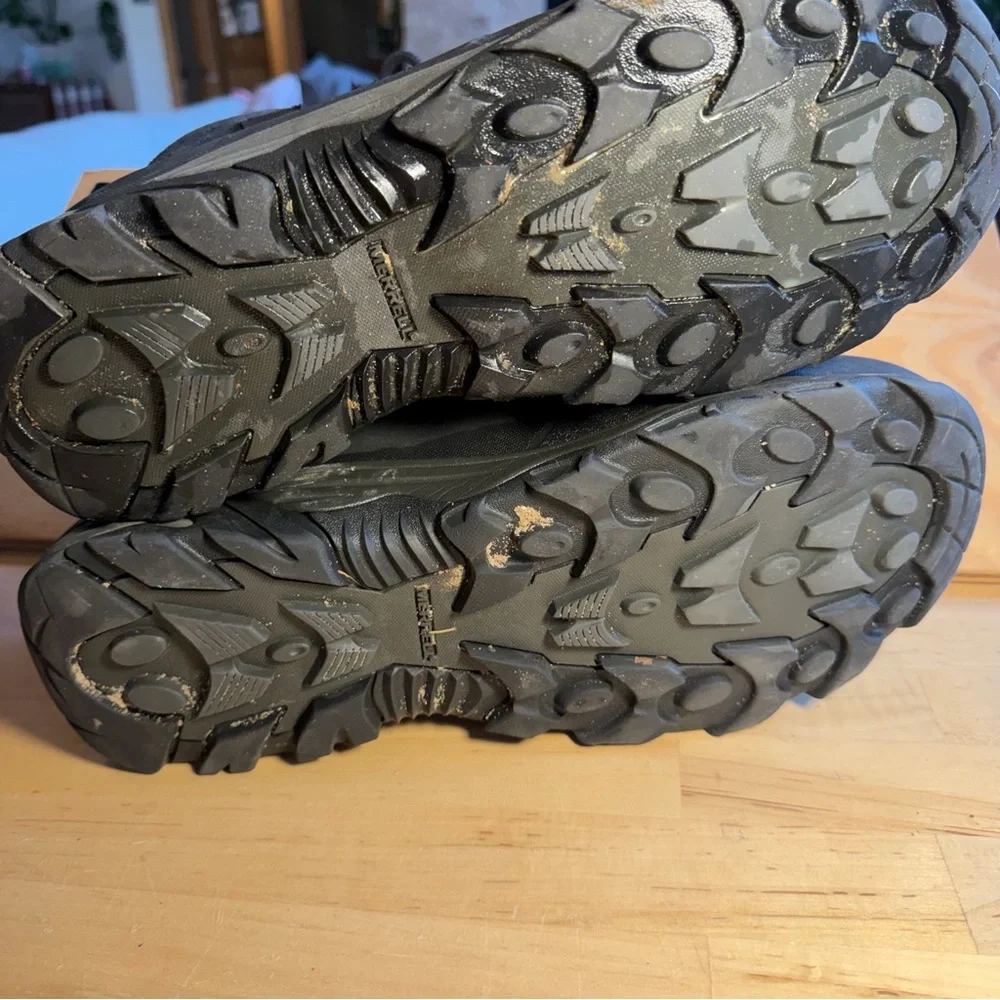 Merrell 13 Ice Jam waterproof Black winter boots hiking work Footwear